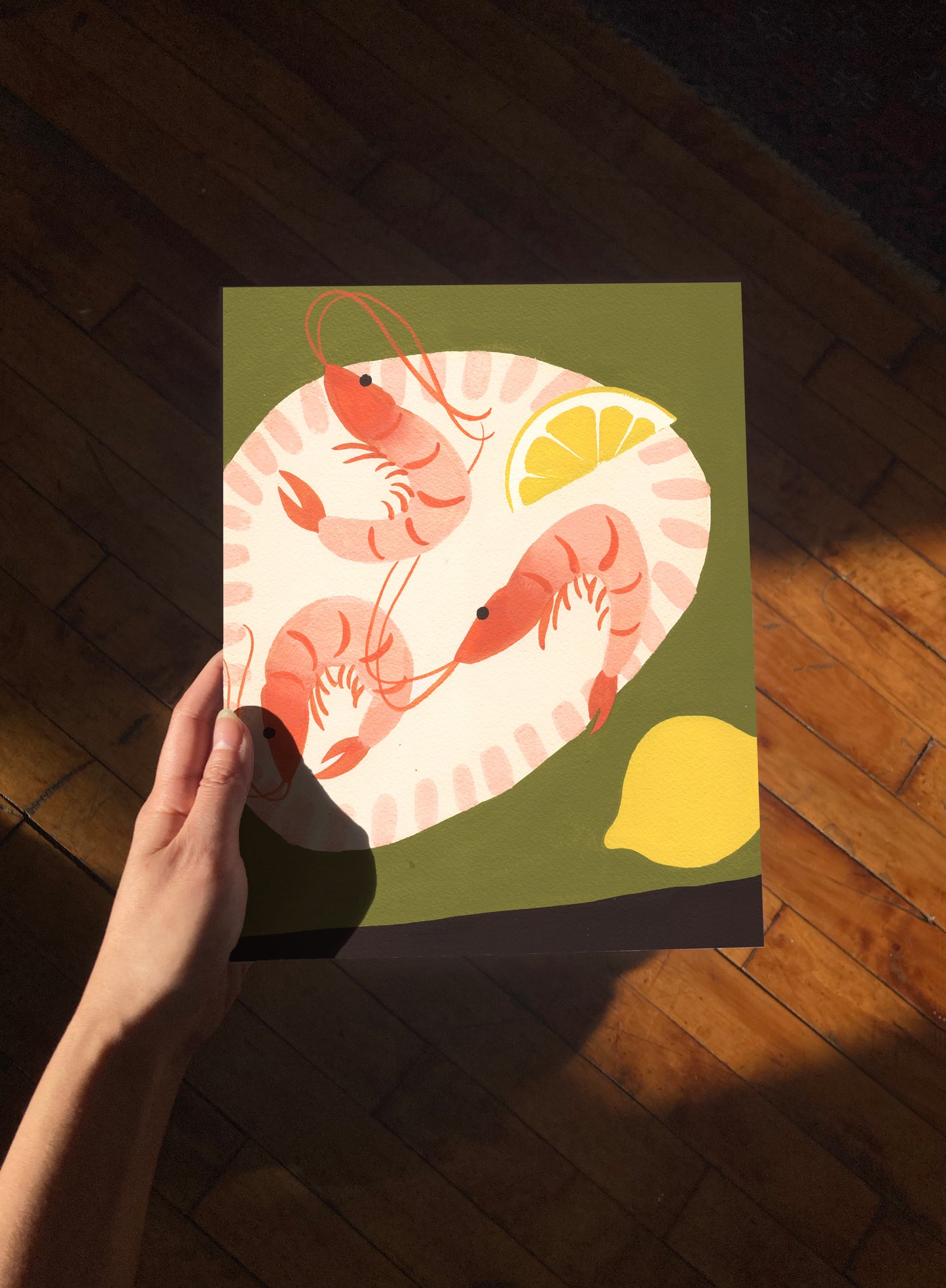 Shrimp and Lemons Print