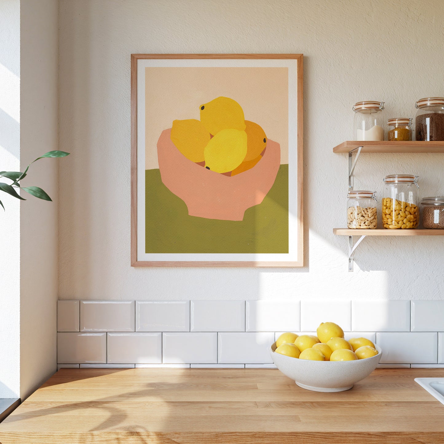 Lemons in Bowl Print