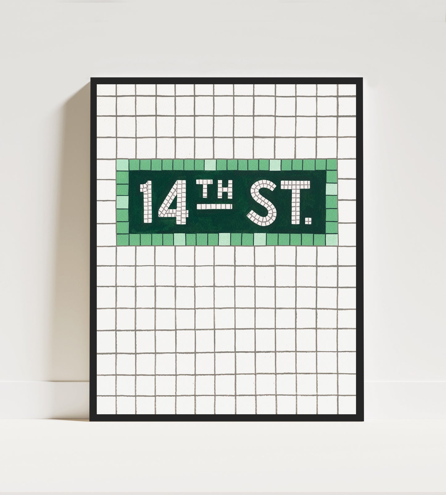 14th St Subway Sign Print