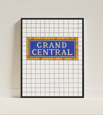Grand Central Subway Sign Print