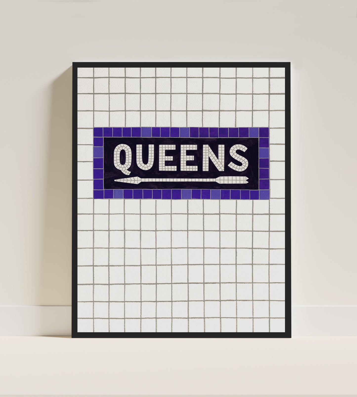 Queens Subway Sign Print