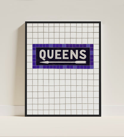 Queens Subway Sign Print
