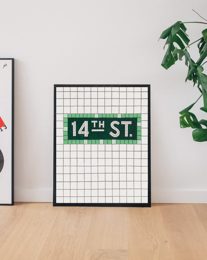 14th St Subway Sign Print