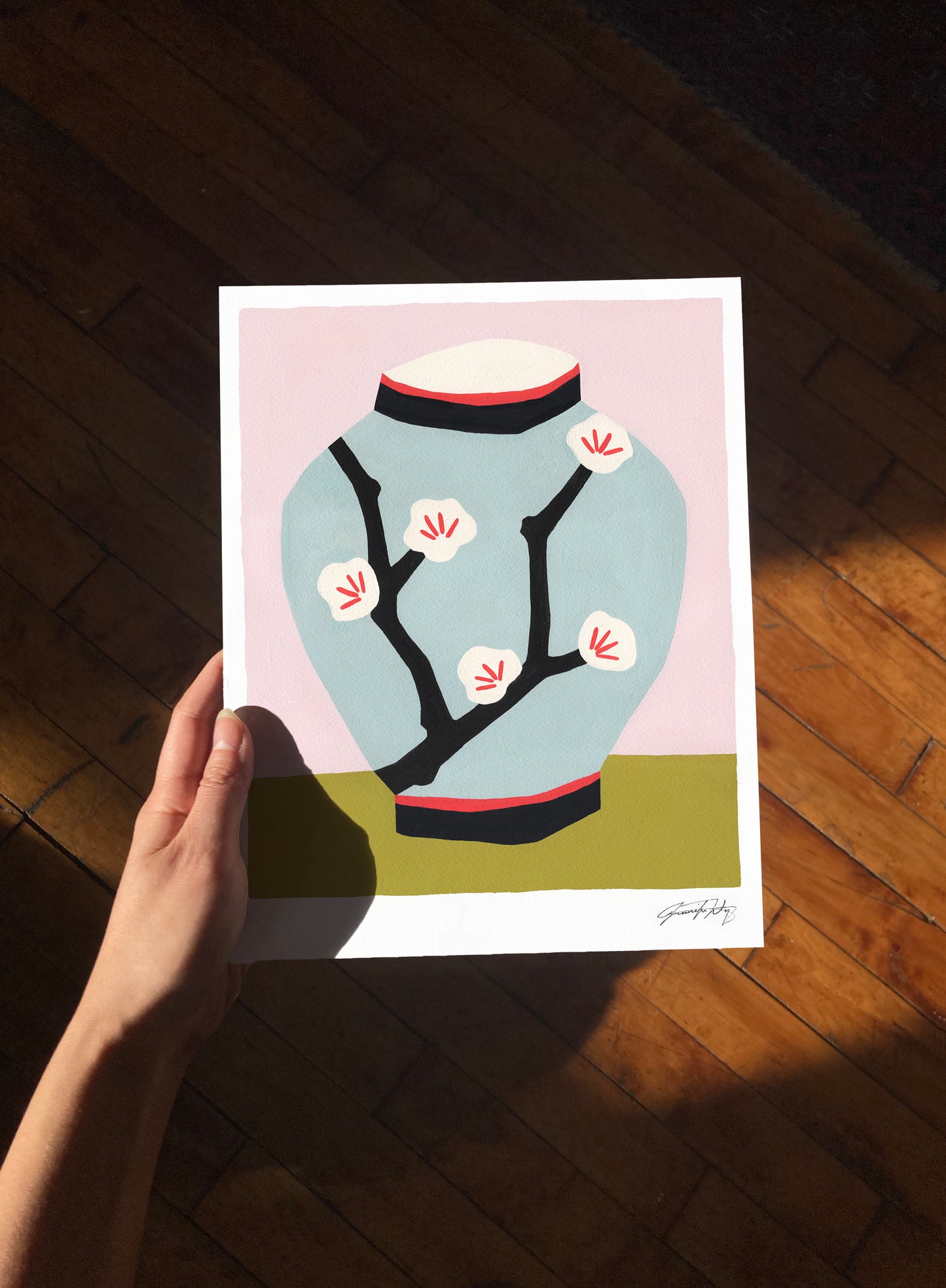 Abstract Japanese Vase Print