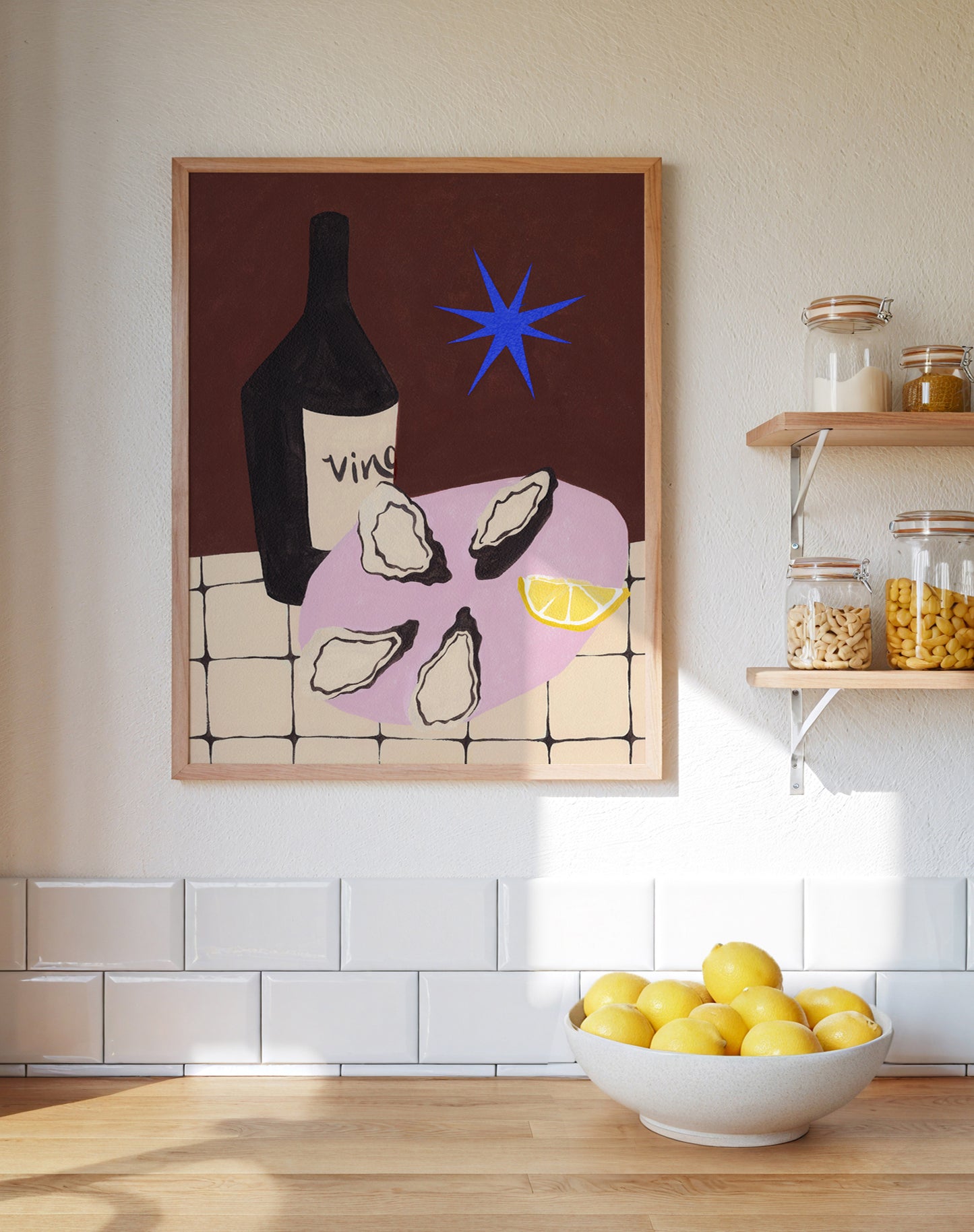 Wine and Oysters Print