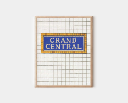 Grand Central Subway Sign Print