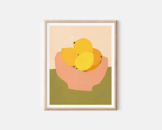 Lemons in Bowl Print