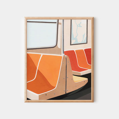New York Subway Print Set of 2
