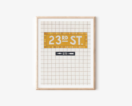 New York Subway Tile Print