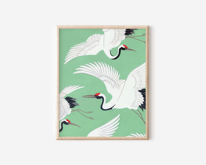 Japanese Cranes Print