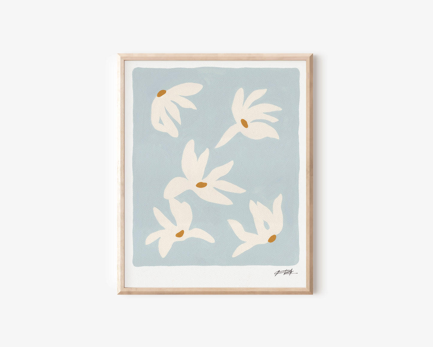 Abstract Daisies Print