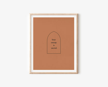 Affirmation Quote Print in Rust