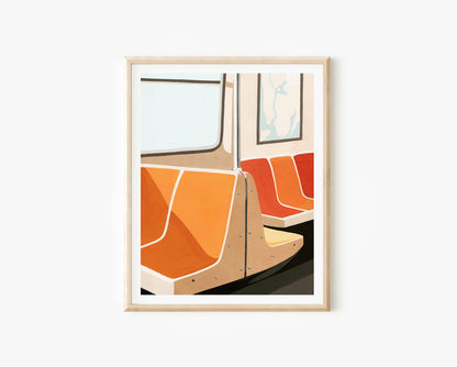 New York Subway Seats Print