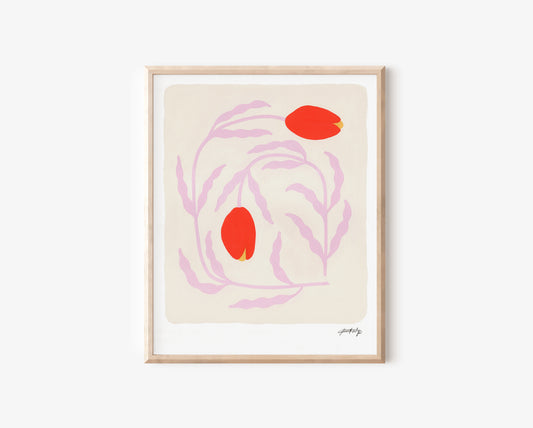 Abstract Tulips Print