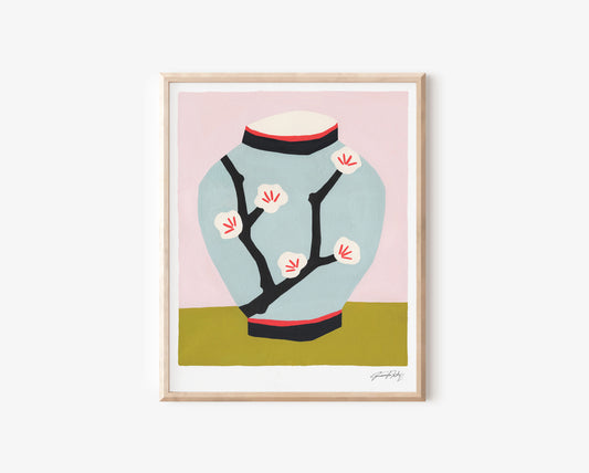 Abstract Japanese Vase Print