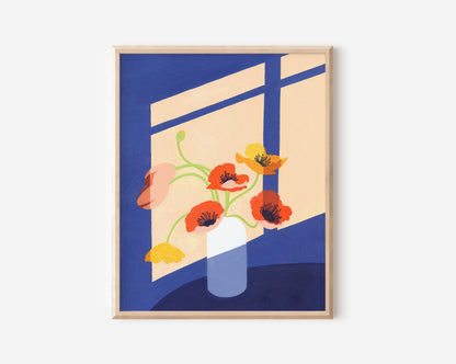 Poppies in a Vase Print