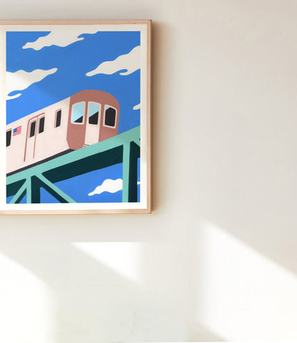 New York Subway Print Set of 2