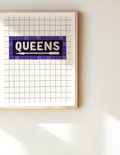 Queens Subway Sign Print