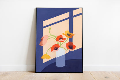 Poppies by the Window Print