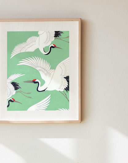 Japanese Cranes Print