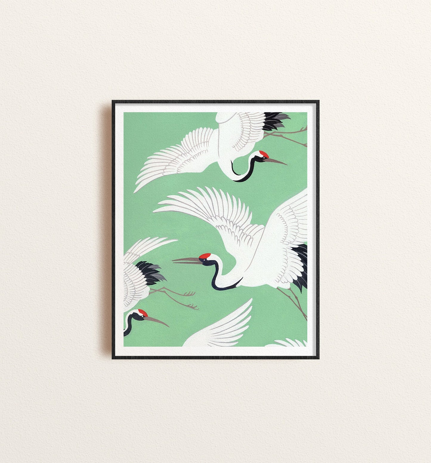 Japanese Cranes Print