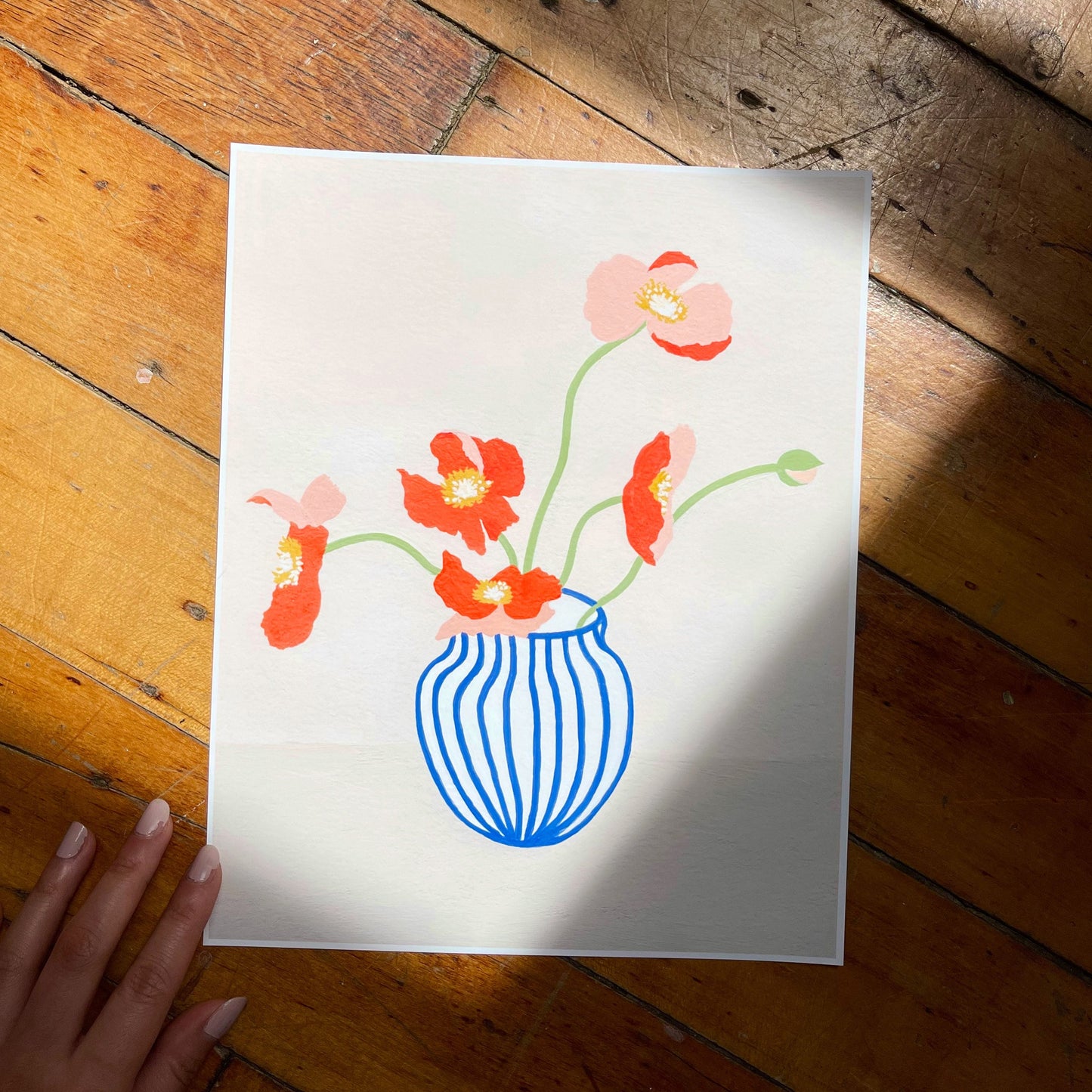 Poppies in Vase Print