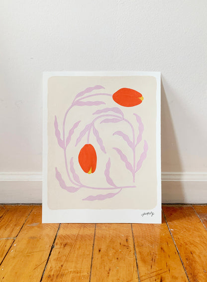 Abstract Tulips Print