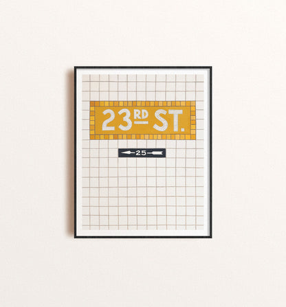 New York Subway Tile Print