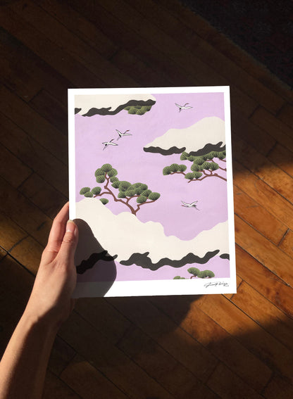 Japanese Pink Sky Print